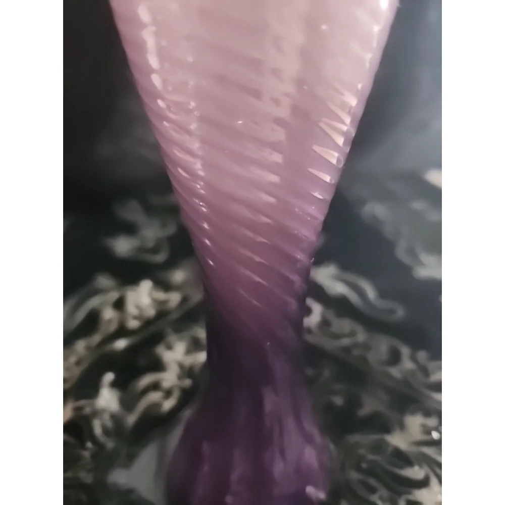 MCM Purple Handcrafted Bud Vase,JAPAN Art Glass, Excellent